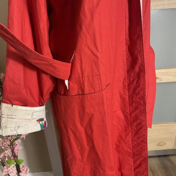 Fox Run Women Jacket Red Long Trench Cotton Fall Winter Coat - Picture 9 of 13